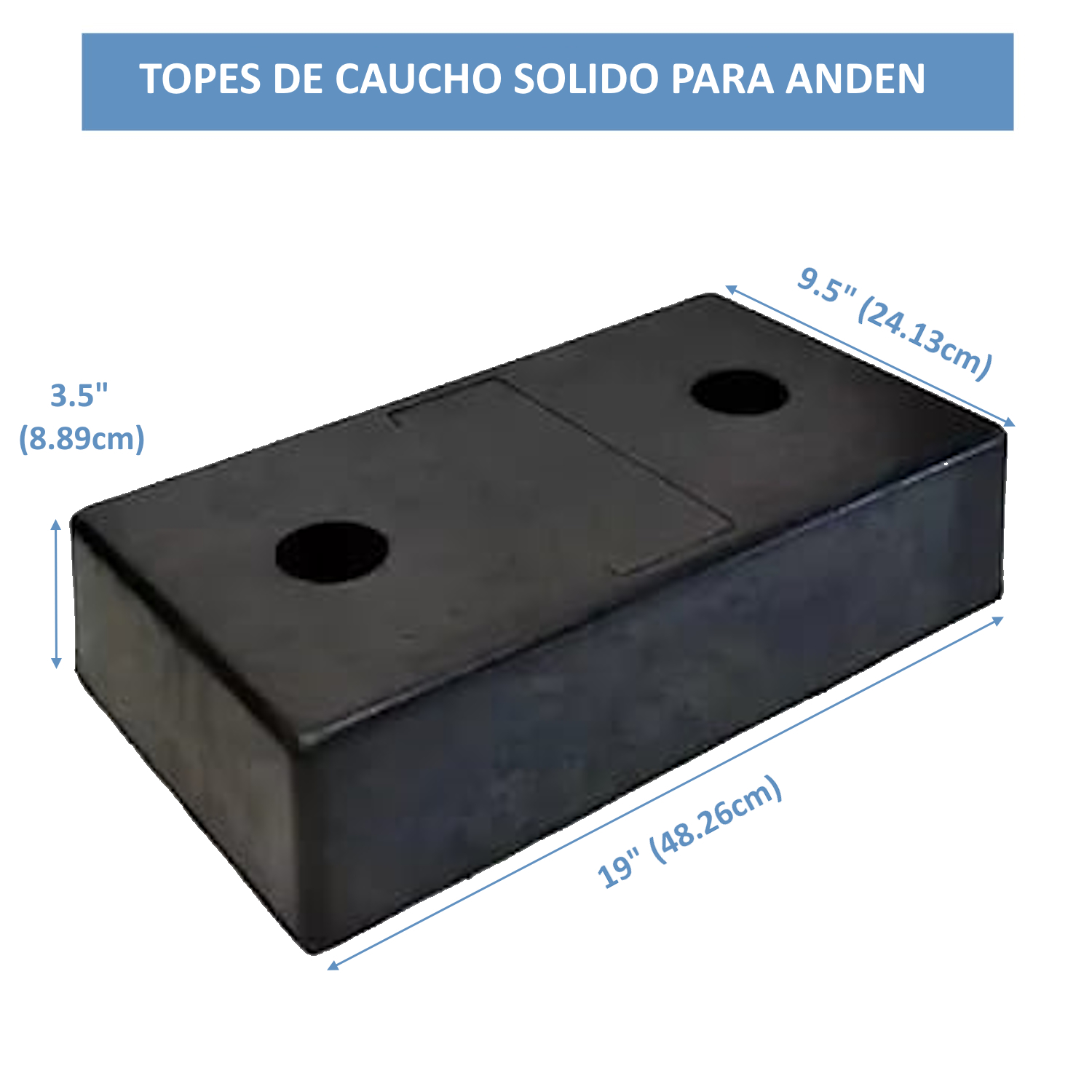 Tope de caucho dimensiones
